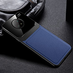Custodia Silicone Morbida In Pelle Cover FL1 per Xiaomi Redmi Note 9 5G Blu