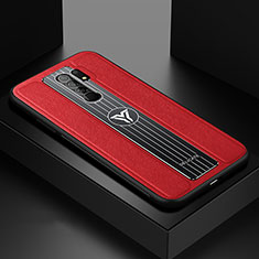 Custodia Silicone Morbida In Pelle Cover FL2 per Xiaomi Redmi 9 Rosso