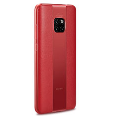 Custodia Silicone Morbida In Pelle Cover G01 per Huawei Mate 20 Pro Rosso