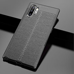 Custodia Silicone Morbida In Pelle Cover G01 per Samsung Galaxy Note 10 Plus 5G Nero