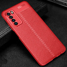 Custodia Silicone Morbida In Pelle Cover H01 per Huawei Honor Play4 5G Rosso