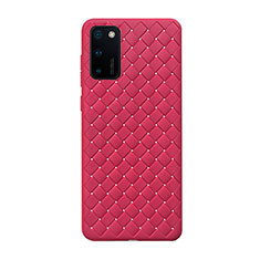 Custodia Silicone Morbida In Pelle Cover H01 per Huawei Honor V30 Pro 5G Rosso