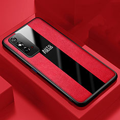 Custodia Silicone Morbida In Pelle Cover H01 per Huawei Honor X10 Max 5G Rosso