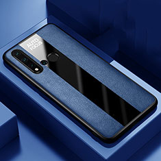 Custodia Silicone Morbida In Pelle Cover H01 per Huawei Nova 5i Blu
