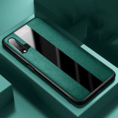 Custodia Silicone Morbida In Pelle Cover H01 per Huawei Nova 6 5G Verde