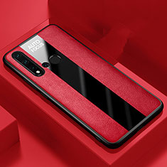 Custodia Silicone Morbida In Pelle Cover H01 per Huawei P20 Lite (2019) Rosso