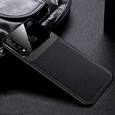 Custodia Silicone Morbida In Pelle Cover H01 per Huawei P30 Lite New Edition Nero