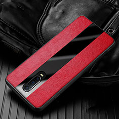 Custodia Silicone Morbida In Pelle Cover H01 per Oppo R17 Pro Rosso