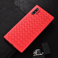 Custodia Silicone Morbida In Pelle Cover H01 per Samsung Galaxy Note 10 Plus Rosso