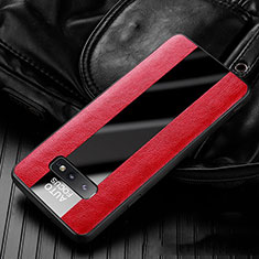 Custodia Silicone Morbida In Pelle Cover H01 per Samsung Galaxy S10e Rosso