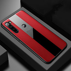 Custodia Silicone Morbida In Pelle Cover H01 per Xiaomi Redmi Note 8 (2021) Rosso