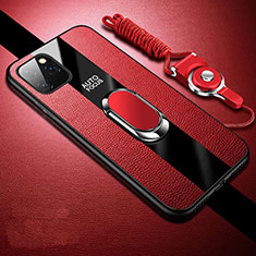 Custodia Silicone Morbida In Pelle Cover H02 per Apple iPhone 11 Pro Rosso