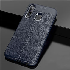 Custodia Silicone Morbida In Pelle Cover H02 per Huawei Honor 20 Lite Blu