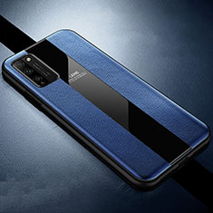 Custodia Silicone Morbida In Pelle Cover H02 per Huawei Honor 30 Lite 5G Blu