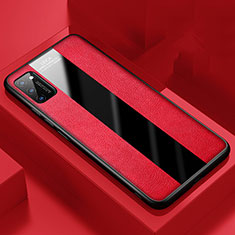 Custodia Silicone Morbida In Pelle Cover H02 per Huawei Honor V30 5G Rosso