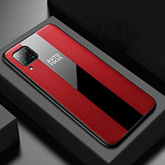 Custodia Silicone Morbida In Pelle Cover H02 per Huawei Nova 6 SE Rosso