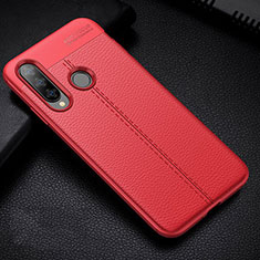 Custodia Silicone Morbida In Pelle Cover H02 per Huawei P30 Lite Rosso