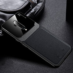 Custodia Silicone Morbida In Pelle Cover H02 per OnePlus 7T Pro Nero