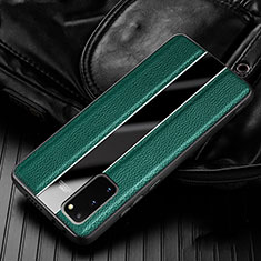 Custodia Silicone Morbida In Pelle Cover H02 per Samsung Galaxy S20 5G Verde