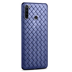 Custodia Silicone Morbida In Pelle Cover H02 per Xiaomi Redmi Note 8 Blu