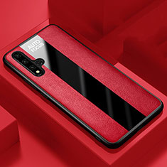 Custodia Silicone Morbida In Pelle Cover H03 per Huawei Honor 20 Rosso