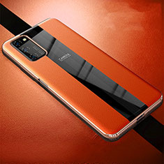 Custodia Silicone Morbida In Pelle Cover H03 per Huawei Honor View 30 5G Arancione