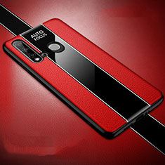 Custodia Silicone Morbida In Pelle Cover H03 per Huawei P20 Lite (2019) Rosso
