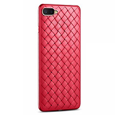 Custodia Silicone Morbida In Pelle Cover H03 per Oppo RX17 Neo Rosso