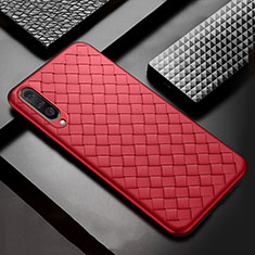 Custodia Silicone Morbida In Pelle Cover H03 per Samsung Galaxy A70S Rosso