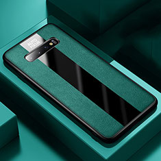 Custodia Silicone Morbida In Pelle Cover H03 per Samsung Galaxy S10 Verde