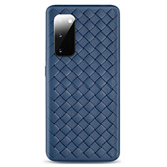 Custodia Silicone Morbida In Pelle Cover H03 per Samsung Galaxy S20 Blu