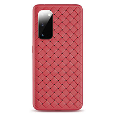 Custodia Silicone Morbida In Pelle Cover H03 per Samsung Galaxy S20 Rosso