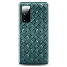 Custodia Silicone Morbida In Pelle Cover H03 per Samsung Galaxy S20 Verde