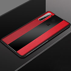 Custodia Silicone Morbida In Pelle Cover H03 per Xiaomi Redmi Note 8 Rosso