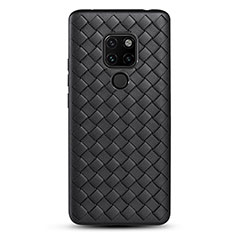 Custodia Silicone Morbida In Pelle Cover H04 per Huawei Mate 20 X 5G Nero