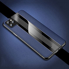 Custodia Silicone Morbida In Pelle Cover H05 per Apple iPhone 11 Pro Blu