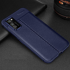 Custodia Silicone Morbida In Pelle Cover H05 per Huawei Honor V30 5G Blu