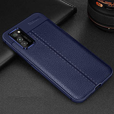 Custodia Silicone Morbida In Pelle Cover H05 per Huawei Honor View 30 Pro 5G Blu