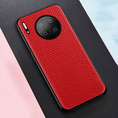 Custodia Silicone Morbida In Pelle Cover H05 per Huawei Mate 30 Rosso