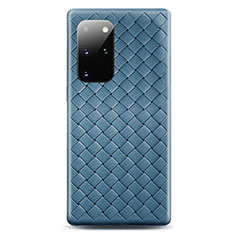 Custodia Silicone Morbida In Pelle Cover H05 per Samsung Galaxy S20 Plus Cielo Blu
