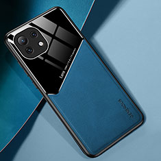 Custodia Silicone Morbida In Pelle Cover H05 per Xiaomi Mi 11 Lite 4G Blu