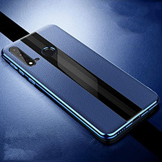Custodia Silicone Morbida In Pelle Cover H06 per Huawei Nova 5i Blu
