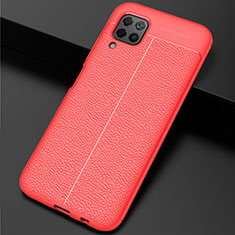 Custodia Silicone Morbida In Pelle Cover H06 per Huawei Nova 6 SE Rosso