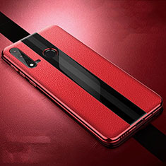 Custodia Silicone Morbida In Pelle Cover H06 per Huawei P20 Lite (2019) Rosso