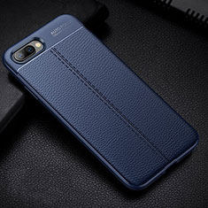 Custodia Silicone Morbida In Pelle Cover H07 per Oppo K1 Blu