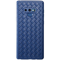 Custodia Silicone Morbida In Pelle Cover L01 per Samsung Galaxy Note 9 Blu