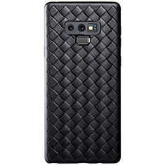 Custodia Silicone Morbida In Pelle Cover L01 per Samsung Galaxy Note 9 Nero