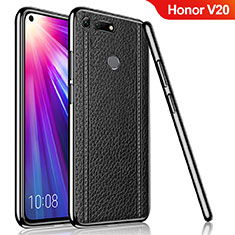 Custodia Silicone Morbida In Pelle Cover M02 per Huawei Honor V20 Nero