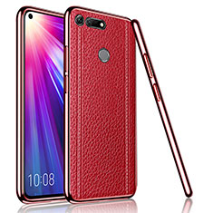 Custodia Silicone Morbida In Pelle Cover M02 per Huawei Honor V20 Rosso