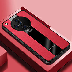 Custodia Silicone Morbida In Pelle Cover PB1 per Oppo Find X7 Ultra 5G Rosso